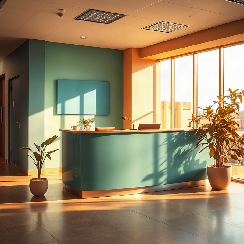 Sunriseatlasq reception desk in Kisumu